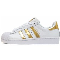 Кроссовки Adidas SuperStar White/Gold