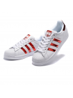 Кроссовки Adidas SuperStar White/Hologram Red