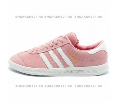 Кроссовки Adidas Hamburg Suede Pink/White