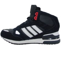 Кроссовки Adidas ZX 750 Black/White/Red With Fur
