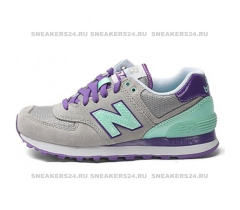 Кроссовки New Balance 574 Grey/Mint/Purple