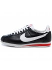Кроссовки Nike Cortez New Collection All Black/White/Red Leather