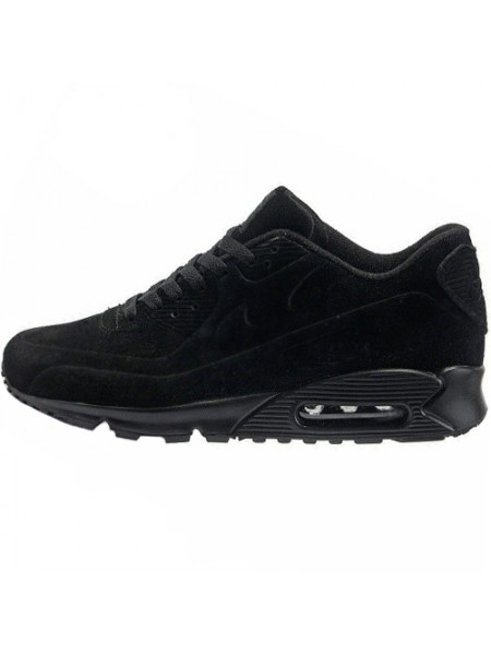 Кроссовки Nike Air Max 90 All Black With Fur